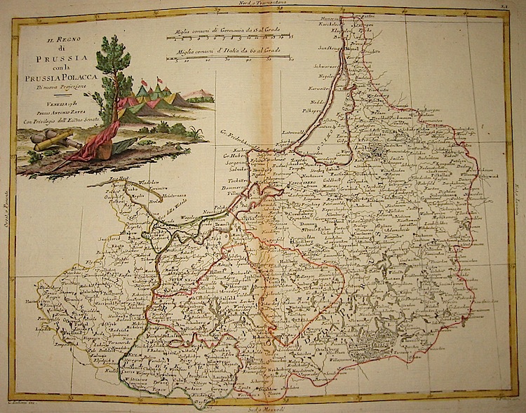 Zatta Antonio (1722-1804) Il Regno di Prussia con la Prussia Polacca 1781 Venezia 